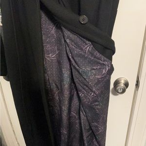 Long black wool coat